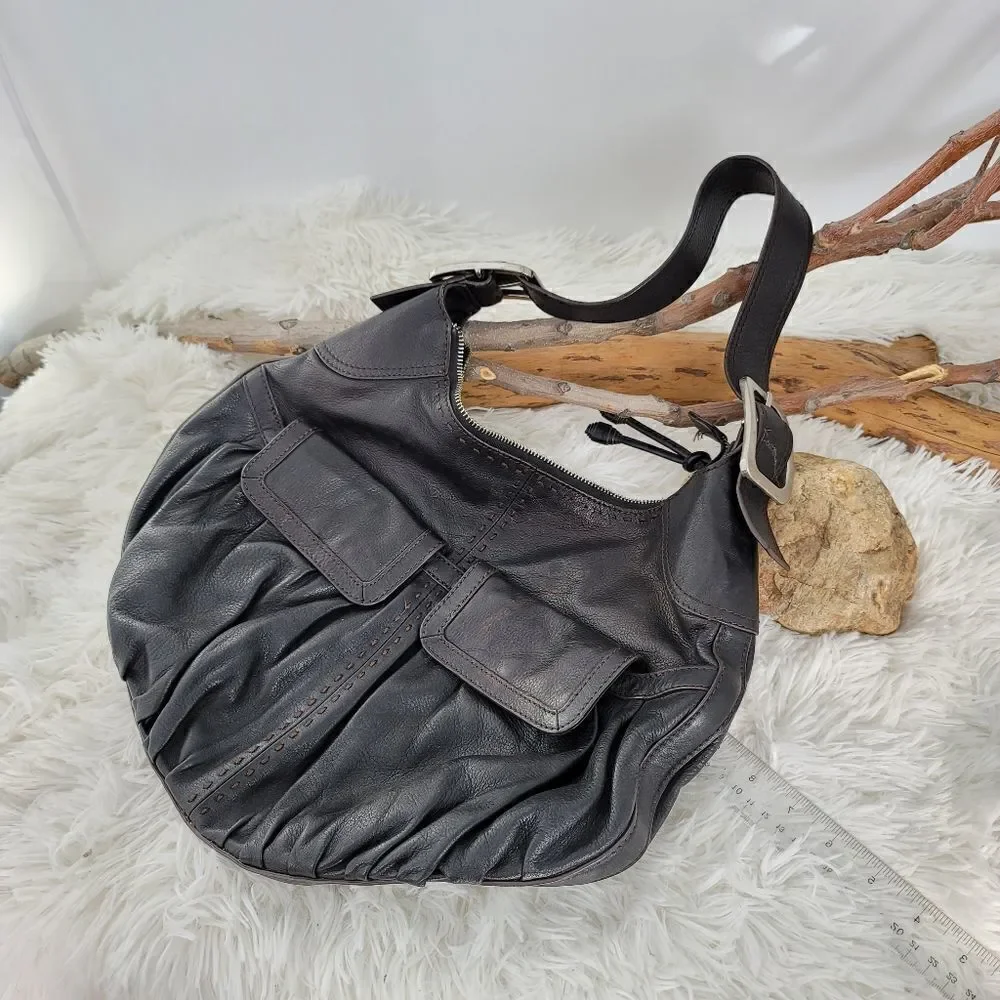 Cole haan large hobo bag dark brown